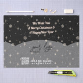 Black Merry kerst Business Logo QR-code Tissuepapier (Craft)
