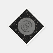 Black Merry kerst Business Logo Snowflake Servet (Hoek)