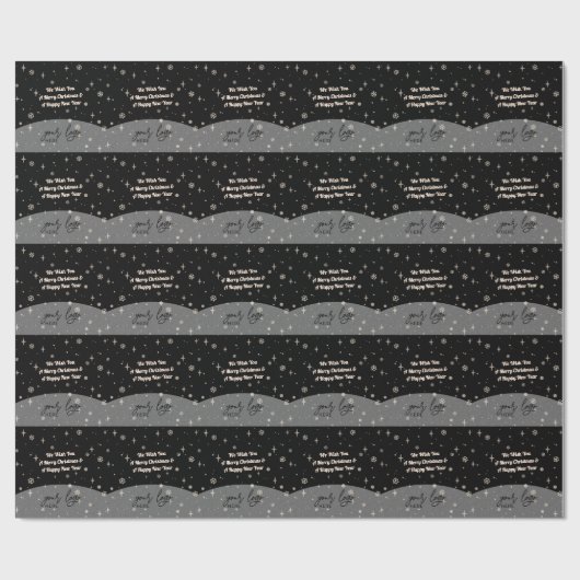 Black Merry kerstbusiness je Logo groeten Cadeaupapier (Vlak)