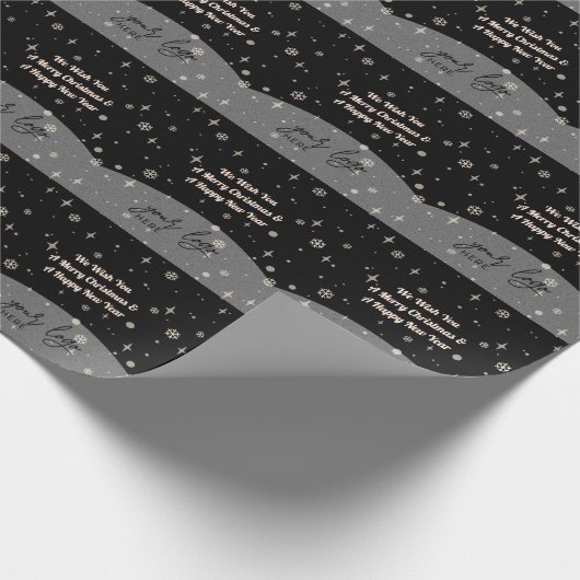 Black Merry kerstbusiness je Logo groeten Cadeaupapier (Hoek)