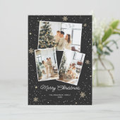 Black Merry kerstfoto Kaart collage (Staand voorkant)