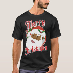 Black Merry-kerstman-Amerikaanse kerstman T-shirt