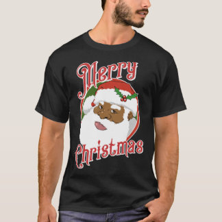Black Merry-kerstman-Amerikaanse kerstman T-shirt