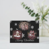 Black Merry Kerstmis - Persoonlijke foto Briefkaart (Staand voorkant)