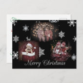 Black Merry Kerstmis - Persoonlijke foto Briefkaart (Voorkant / Achterkant)