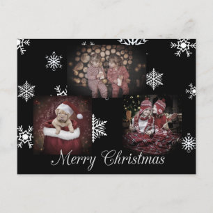 Black Merry Kerstmis - Persoonlijke foto Briefkaart
