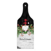 Black Merry kerstrode buffalo Pset Gnome Snijplank (Voorkant)