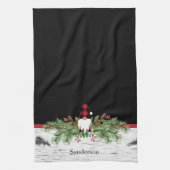 Black Merry kerstrode buffalo Pset Gnome Theedoek (Verticaal)
