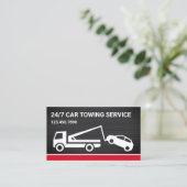 Black Mesh Car Towing Service Tow Truck Visitekaartje (Staand voorkant)