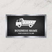 Black Mesh Construction Hauling Dump Truck Visitekaartje (Voorkant)
