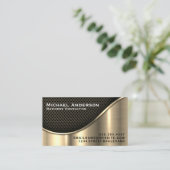 Black Mesh en Gold Metallic Visitekaartje (Staand voorkant)