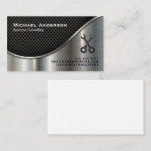 Black Mesh en Metallic Silver | Wrenches Visitekaartje (Voorkant / Achterkant)