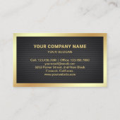 Black Mesh Gold Foil Foto Real Estate Agent Visitekaartje (Achterkant)