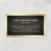 Black Mesh Gold Foil Real Estate Photo Realtor Visitekaartje (Achterkant)