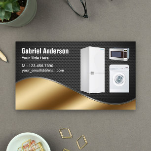 Black Mesh Gold Home Toestellen Reparatie Visitekaartje