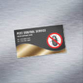 Black Mesh Gold Pest Control Service Magnetisch Visitekaartje (Voorbeeld)