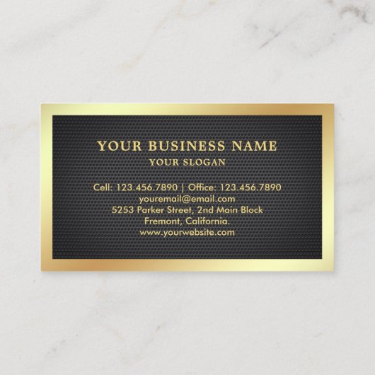 Black Mesh Gold Sniper Rifle Pistool Shop Gunsmith Visitekaartje (Achterkant)