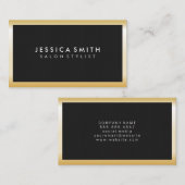 Black Mesh | Goudpenseel metaal Visitekaartje (Voorkant / Achterkant)