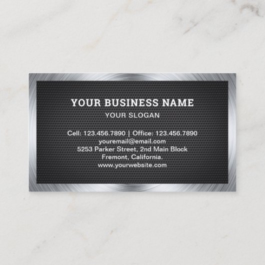 Black Mesh Handyman Repair Tools Electricia Visitekaartje (Achterkant)