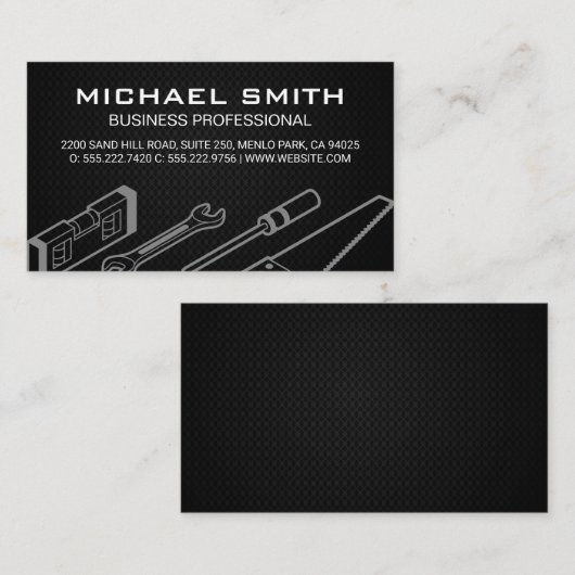 Black Mesh | Hardwarehulpmiddelen Visitekaartje (Voorkant / Achterkant)