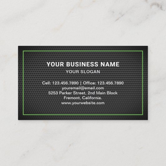 Black Mesh Junk Removal Service Garbage Truck Visitekaartje (Achterkant)