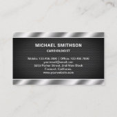 Black Mesh Metallic Steel Stethoscope Doctor Visitekaartje (Achterkant)