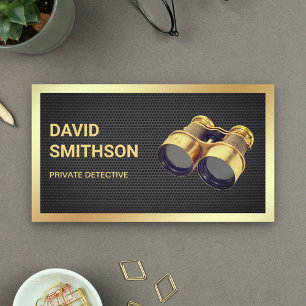 Black Mesh Private Investigator rechercheur Visitekaartje