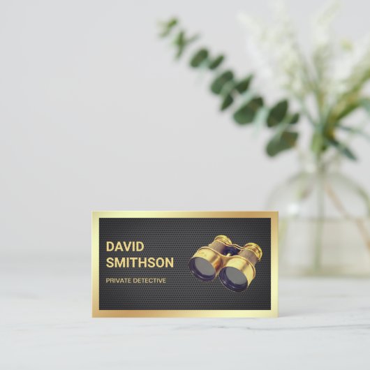 Black Mesh privé detective Visitekaartje (Staand voorkant)