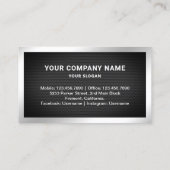 Black Mesh Silver Foil Real Estate Photo Realtor Visitekaartje (Achterkant)