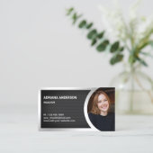 Black Mesh Silver Foil Real Estate Photo Realtor Visitekaartje (Staand voorkant)