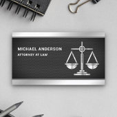 Black Mesh Silver Justice Scale advocaat Visitekaartje