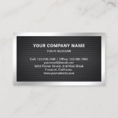 Black Mesh Steel Silver Foto Makelaar Visitekaartje (Achterkant)