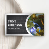 Black Mesh Steel Welding Fabricator Welder Visitekaartje