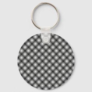 Black Mesh White Balls Moire van Kenneth Yoncich Sleutelhanger