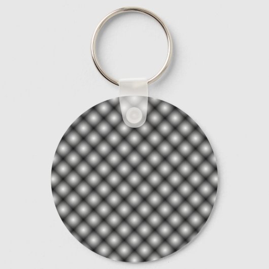 Black Mesh White Balls Moire van Kenneth Yoncich Sleutelhanger (Voorkant)