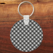 Black Mesh White Balls Moire van Kenneth Yoncich Sleutelhanger (Voorkant)