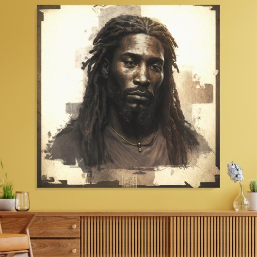 Black Messiah Canvas Afdruk (Insitu (Woonkamer))