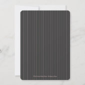 Black met Pink Pinstripes Party Invitation Kaart (Achterkant)