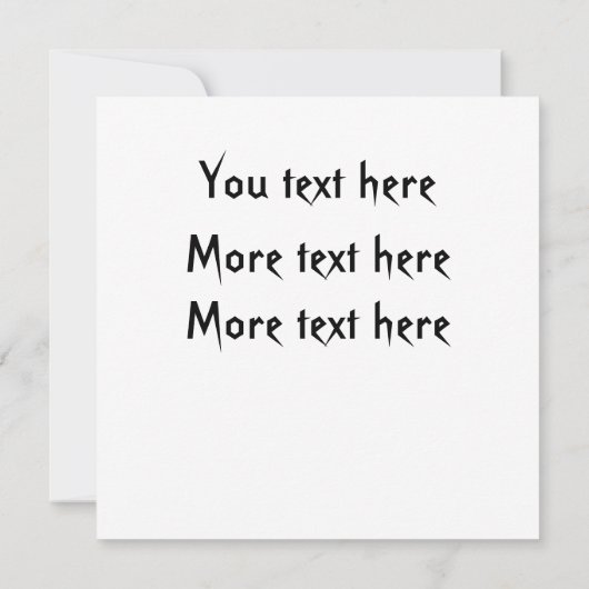 Black met White Frosted Edges Invitation Kaart (Achterkant)