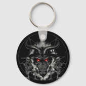 Black Metal Baphomet Sleutelhanger (Voorkant)