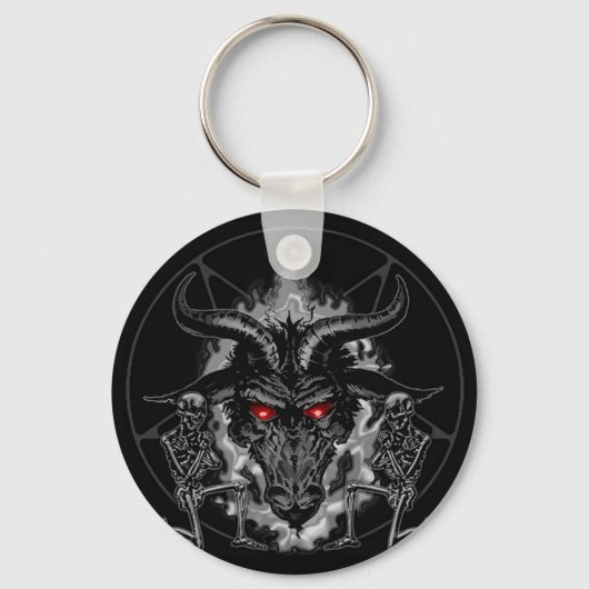 Black Metal Baphomet Sleutelhanger (Voorkant)