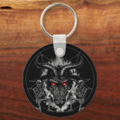 Black Metal Baphomet Sleutelhanger (Voorkant)