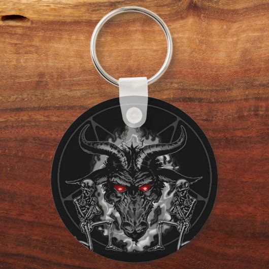 Black Metal Baphomet Sleutelhanger (Voorkant)