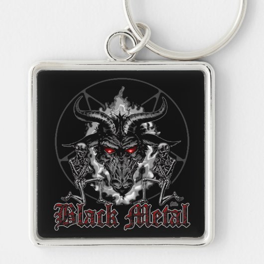 Black Metal Baphomet Sleutelhanger (Voorkant)