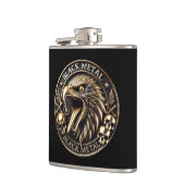 Black Metal Blackmetal Adler mit Totenköpfen Heupfles (Links)