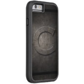 Black Metal C Monogram Iphone Case (Achterkant/Rechts)