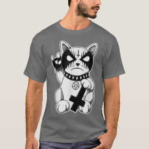 Black Metal Cat Gothic and Death Metal T-shirt