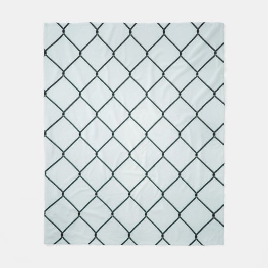 Black metal chain link fence fleece deken (Voorkant)