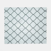 Black metal chain link fence fleece deken (Voorkant (Horizontaal))