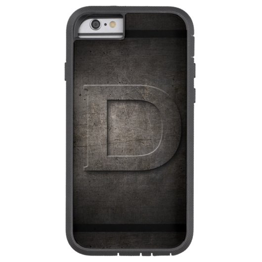 Black Metal D Monogram Iphone Case (Achterkant)